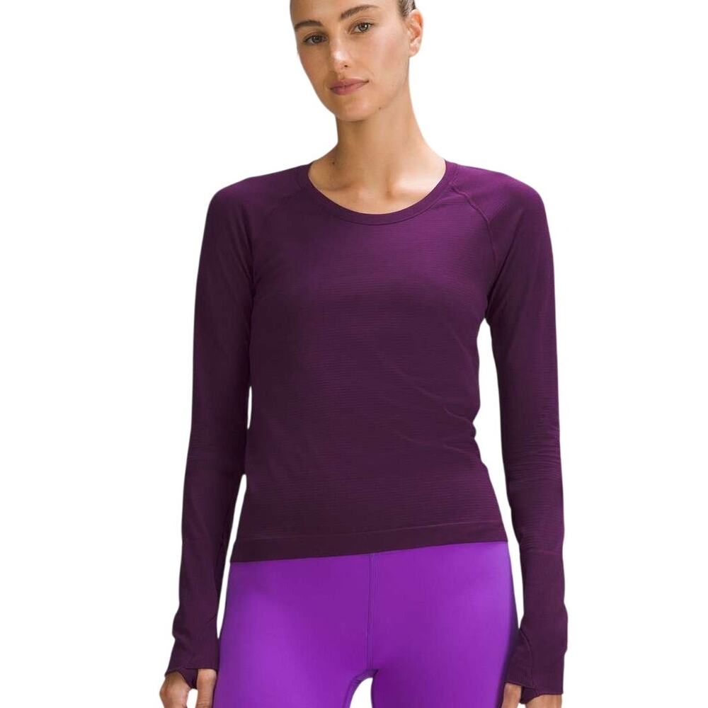 Lululemon Swiftly Tech Long-Sleeve Shirt 2.0 Race Length Dramatic Magenta Size 6